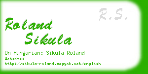 roland sikula business card